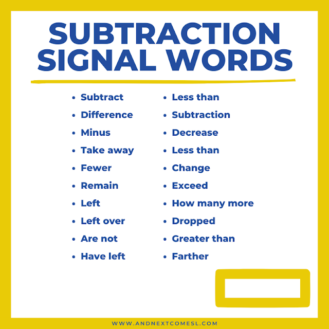 Math Signal Words That Will Improve Comprehension of Word Problems