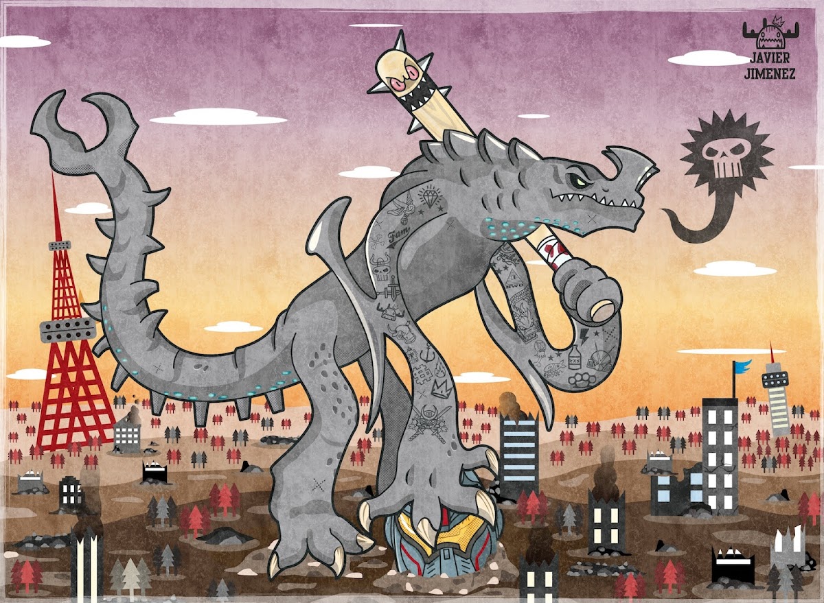 Как нарисовать мега кайдзю