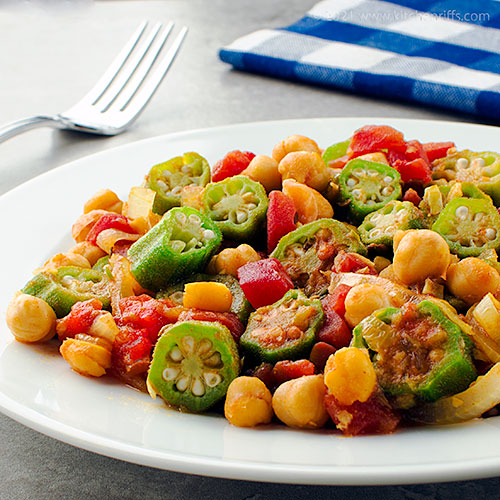 Okra, Tomato, and Chickpea Curry