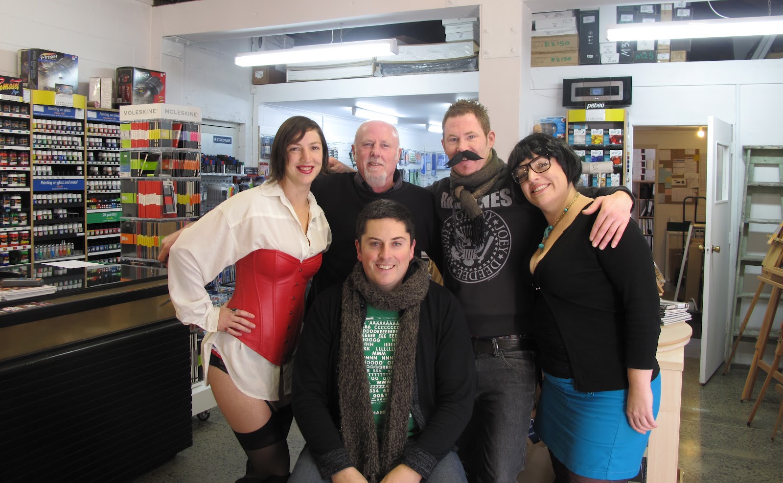 Dr. Sketchy's AntiArt School Christchurch, New Zealand Gordon Harris Art Supply Adventure