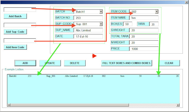 excel add item to listbox combobox