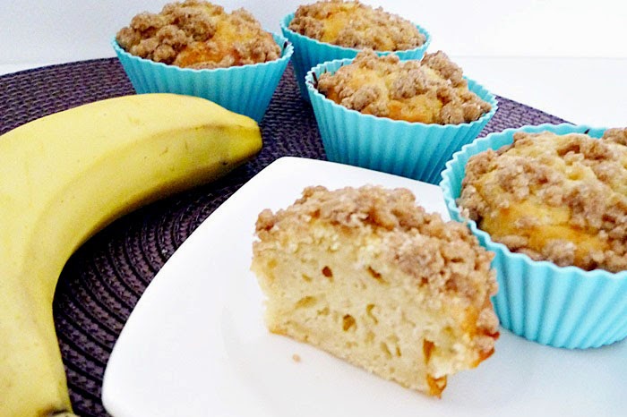Muffins mit Bananen und Zimt-Streuseln