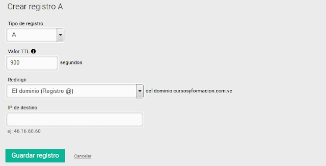 Crear Registros CDMON Crear registros CDMON