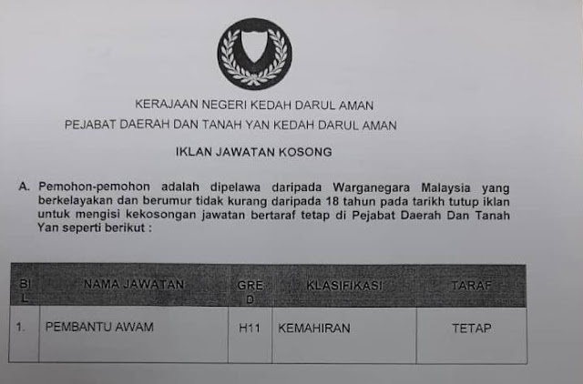 Pejabat Daerah dan Tanah Yan Kedah Darul Aman