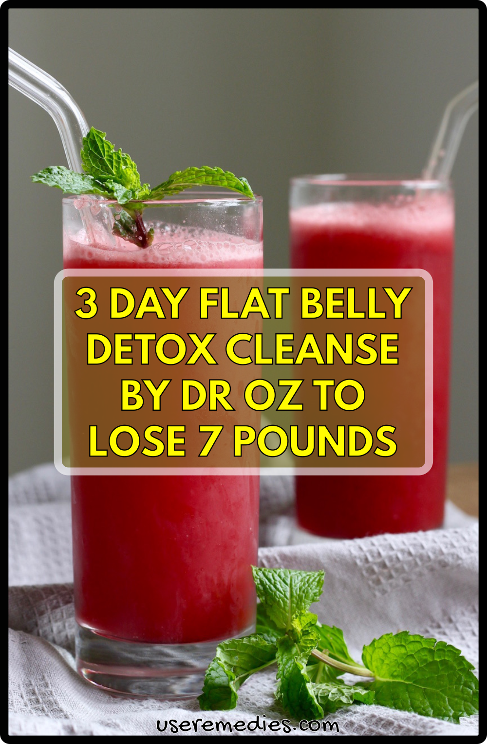 3 Day Flat Belly Detox Cleanse By Dr Oz To Lose 7 Pounds Weight Loss 