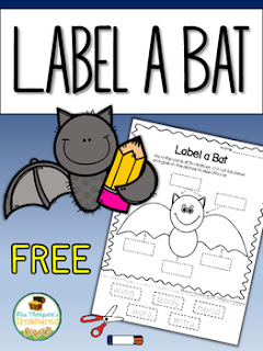 Classroom Freebies: Free Label a Bat Activity