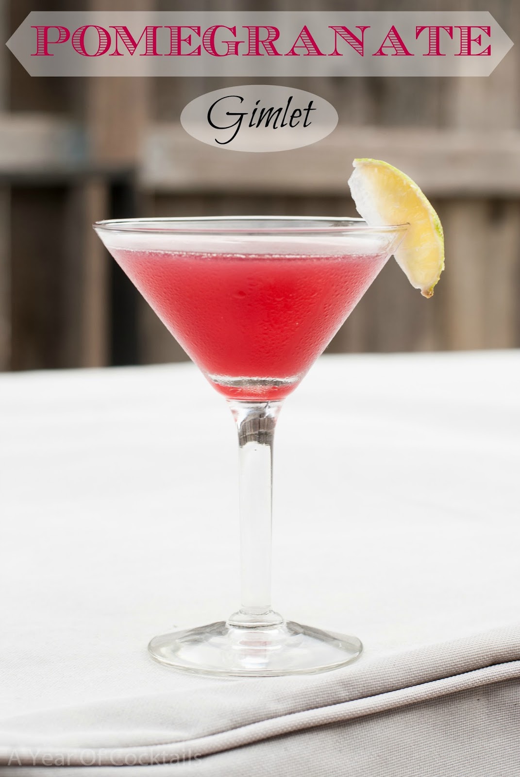 Pomegranate Gimlet A Year of Cocktails
