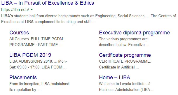 LIBA Loyalla Institute of Business Administration Courses Offered