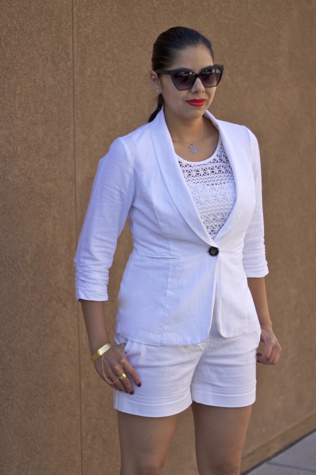 White Short Suit - Lil bits of Chic