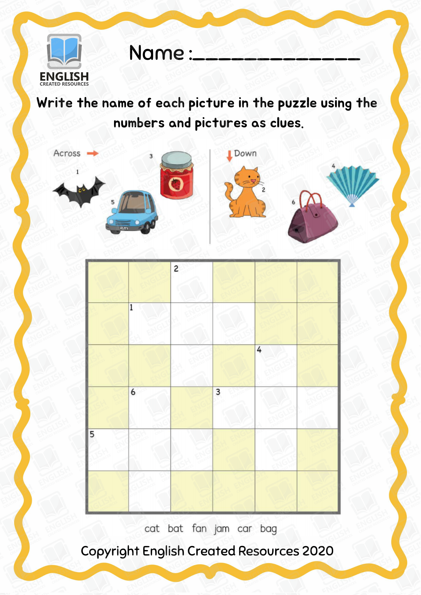 kindergarten-crossword-puzzle