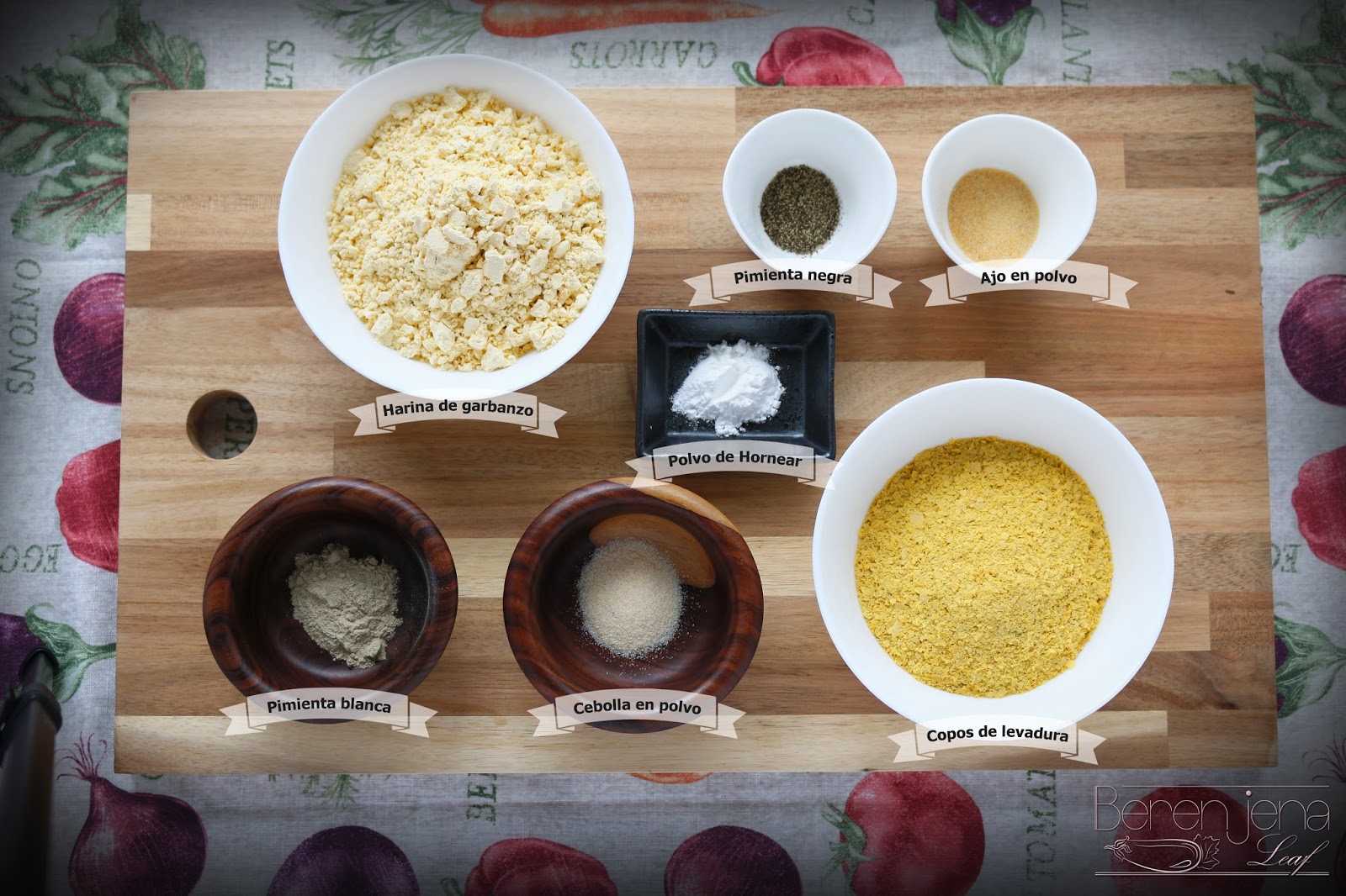 Omelette (tortilla de garbanzo) y vegetales