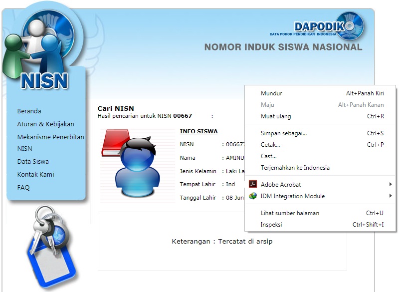 Cara Mencari Dan Cetak Kartu Nisn Ruang Pendidikan