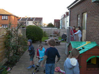 children playing in the pub