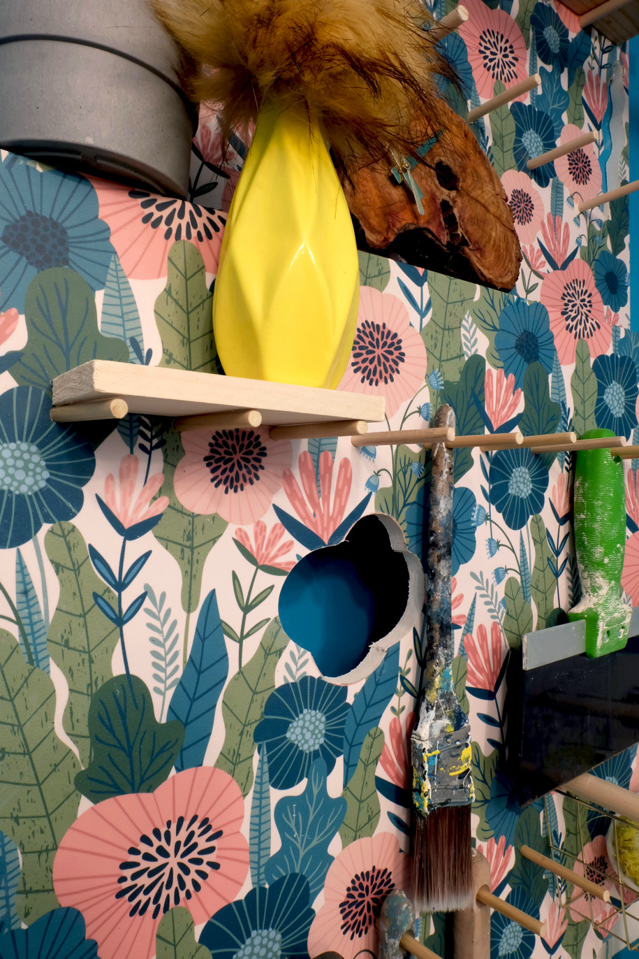 The Laundry Room Makeover:  Another Oversized Pegboard.