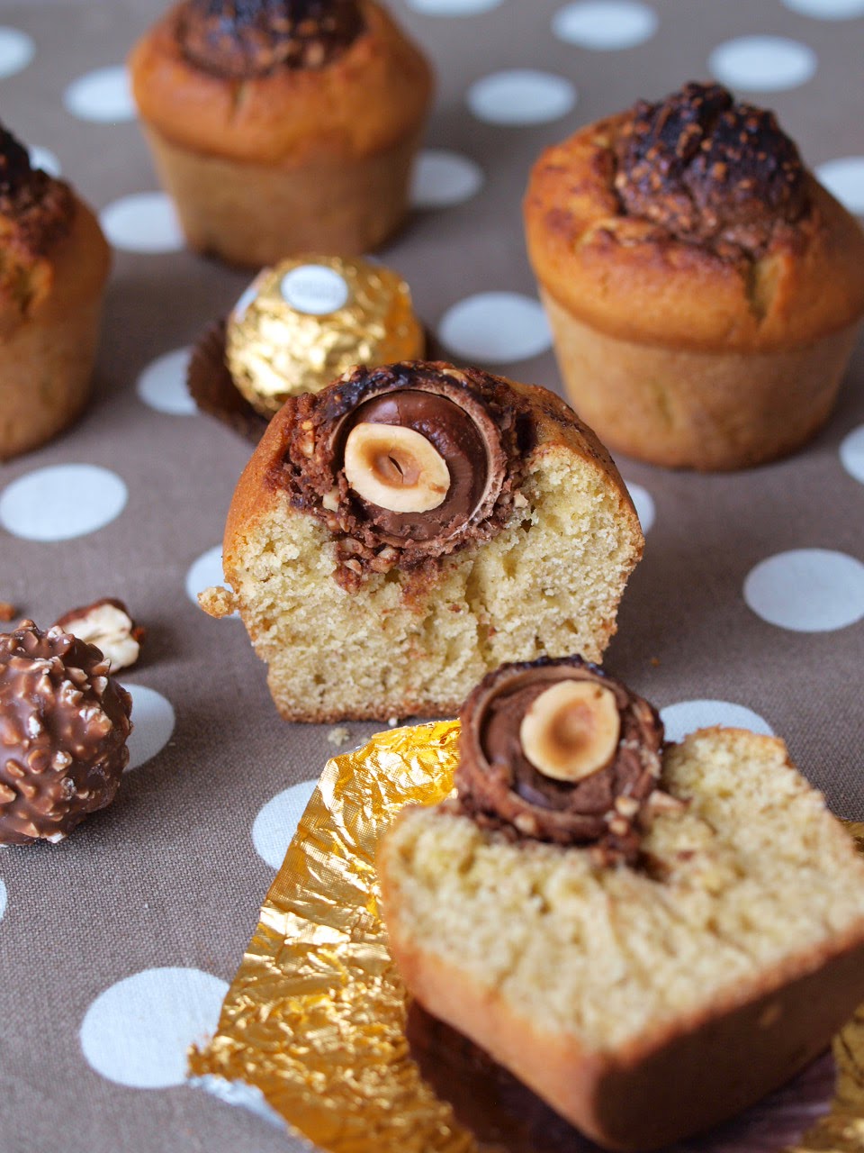 Vadrouilles gourmandes : Muffins coeur Ferrero Rocher