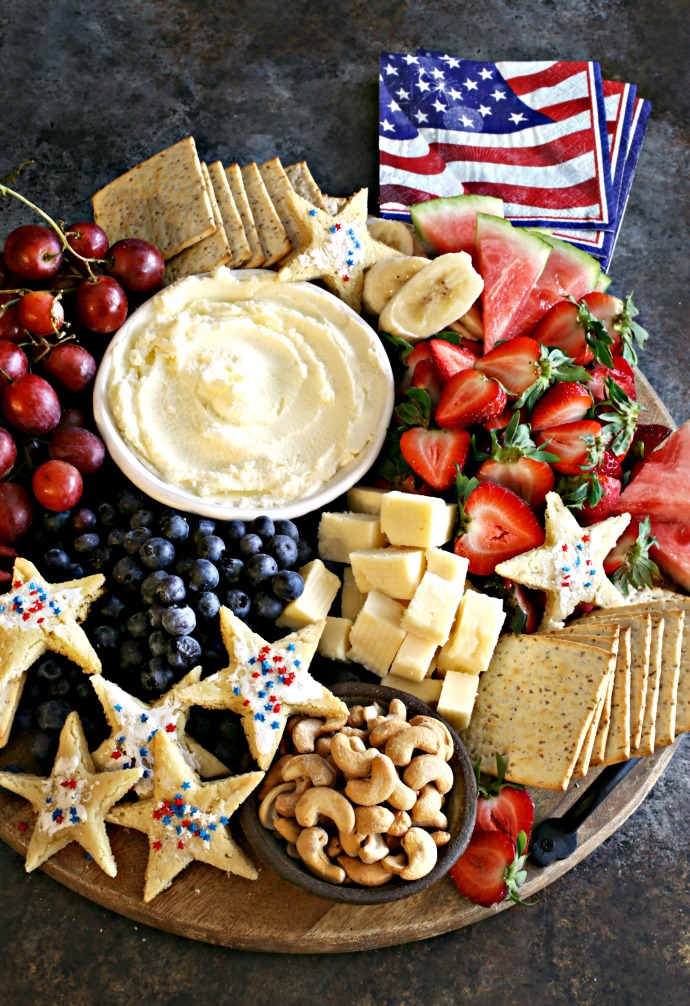 Hungry Couple Red, White and Blue Charcuterie Board