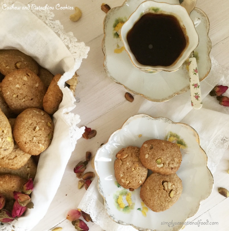 Eggless Cashew and Pistachio Cookies. simply.food