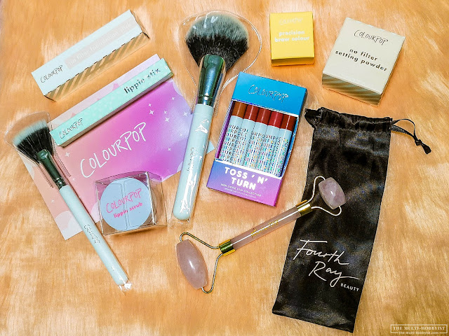 Beauty On A Budget: Colourpop Cosmetics | fourth ray beauty, colourpop no filter setting powder, colourpop lippie stix, colourpop lippie scrub, colourpop brushes, face roller, quartz roller, jade roller