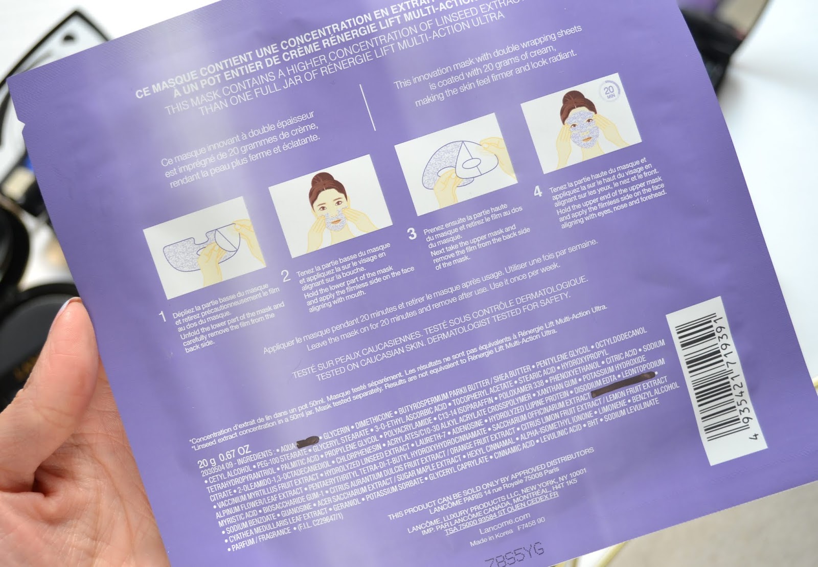 SHEET MASK Rénergie Lift MultiAction Ultra Hydrating Double