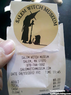 Salem witch museum 2012年成人票價