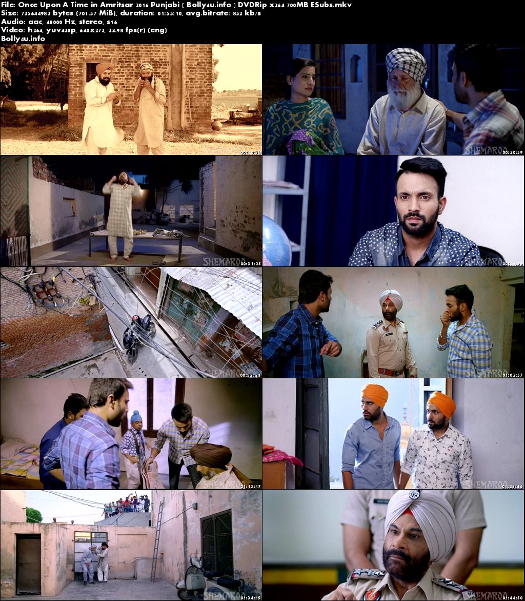 Screen Shoots of Watch Online Once Upon A Time in Amritsar 2016 DVDRip 350MB Punjabi Movie 480p ESubs Free Download Bolly4u.info