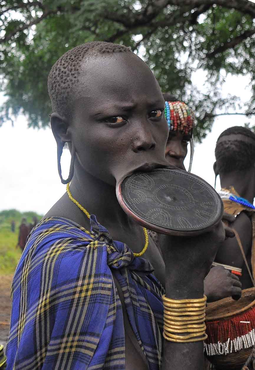 Surma Tribe Woman Biggest Lip Plate to Attract a Husband.