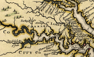 charles sturdivant raney leaves tree virginia detailed river james county map city