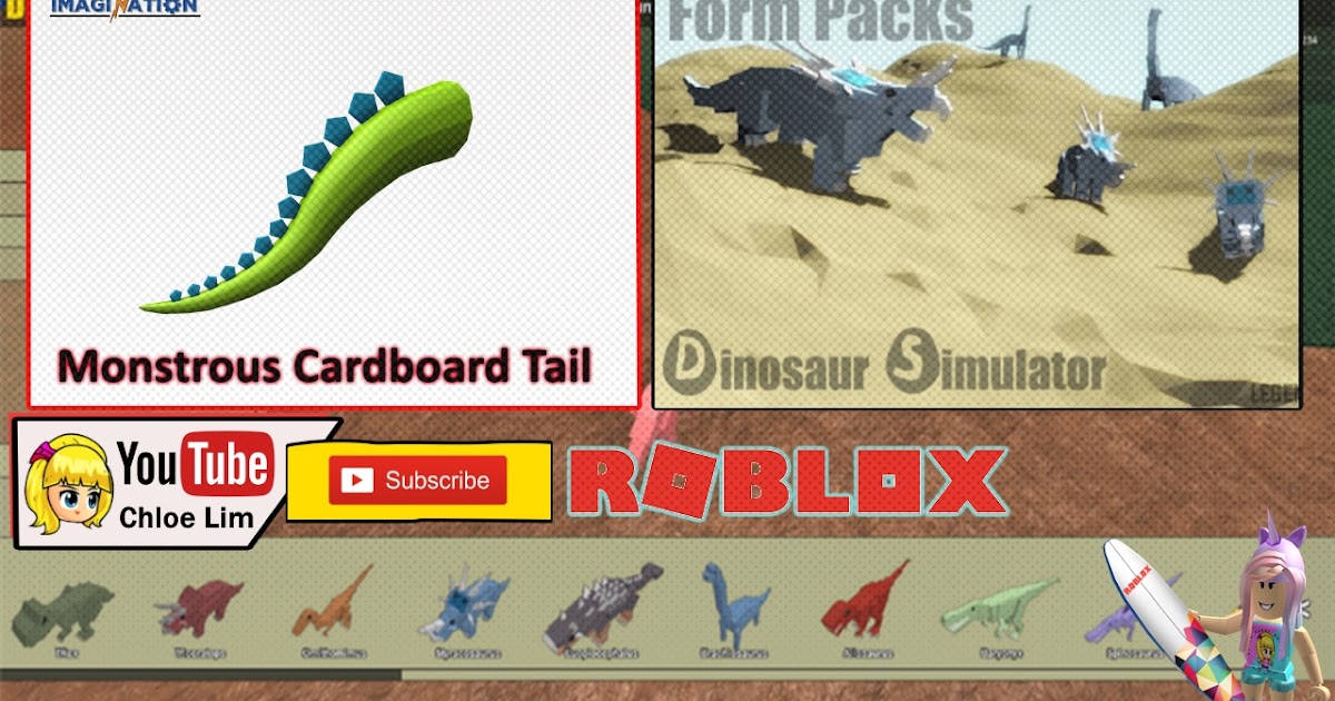 Chloe Tuber Roblox Dinosaur Simulator Gameplay Roblox Imagination Event 2017 Played To Get The Monstrous Cardboard Tail - roblox gameplay bus driver tycoon by trophyfish animations