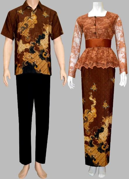 model baju batik kombinasi brokat untuk orang gemuk 37+ Model Baju Batik Kombinasi Brokat, Yang Indah!