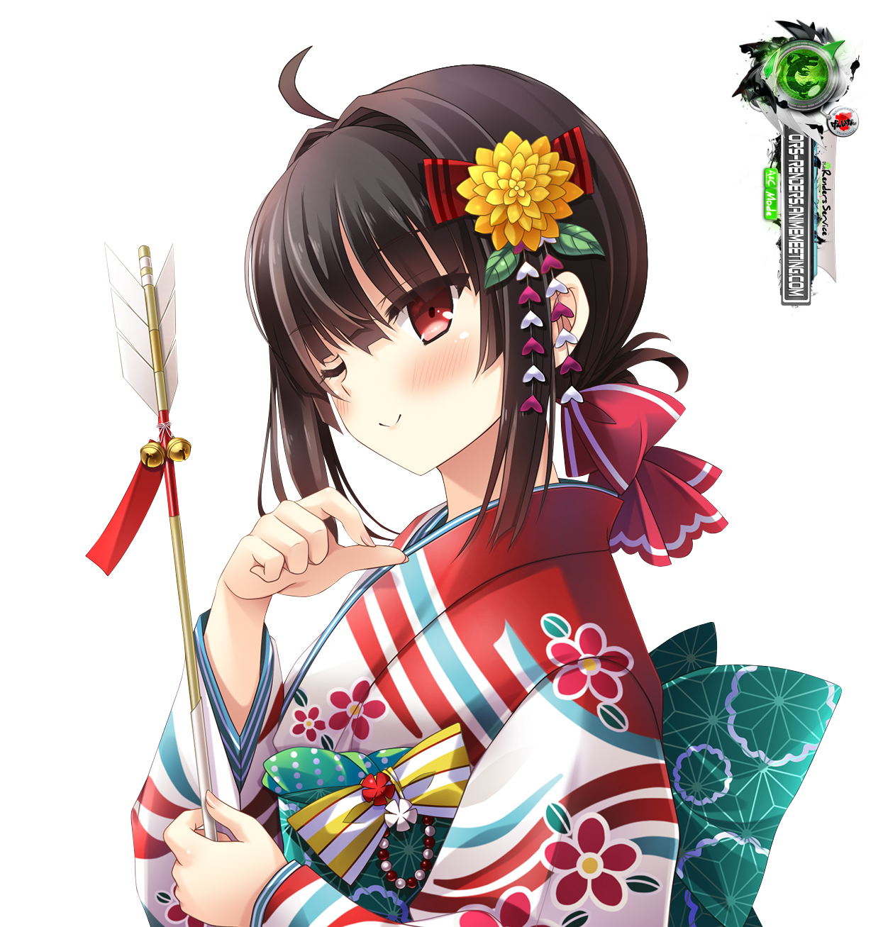 Kamidanomi:Nagumo Nanami Mega Cute Kimono New Year 2017 Render | ORS ...