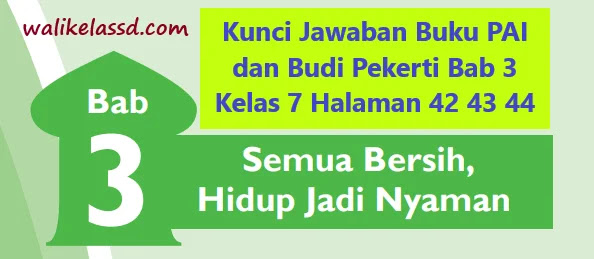 Kunci Jawaban Buku Pai Dan Budi Pekerti Bab 3 Kelas 7 Halaman 42 43 44 Wali Kelas Sd