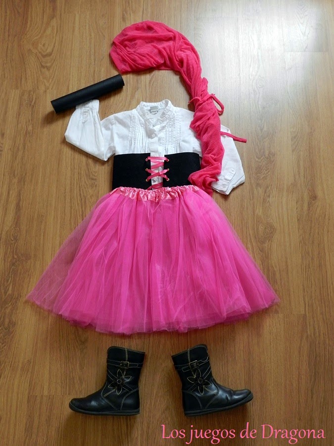 Disfraz de Chica Pirata Rosa para niña