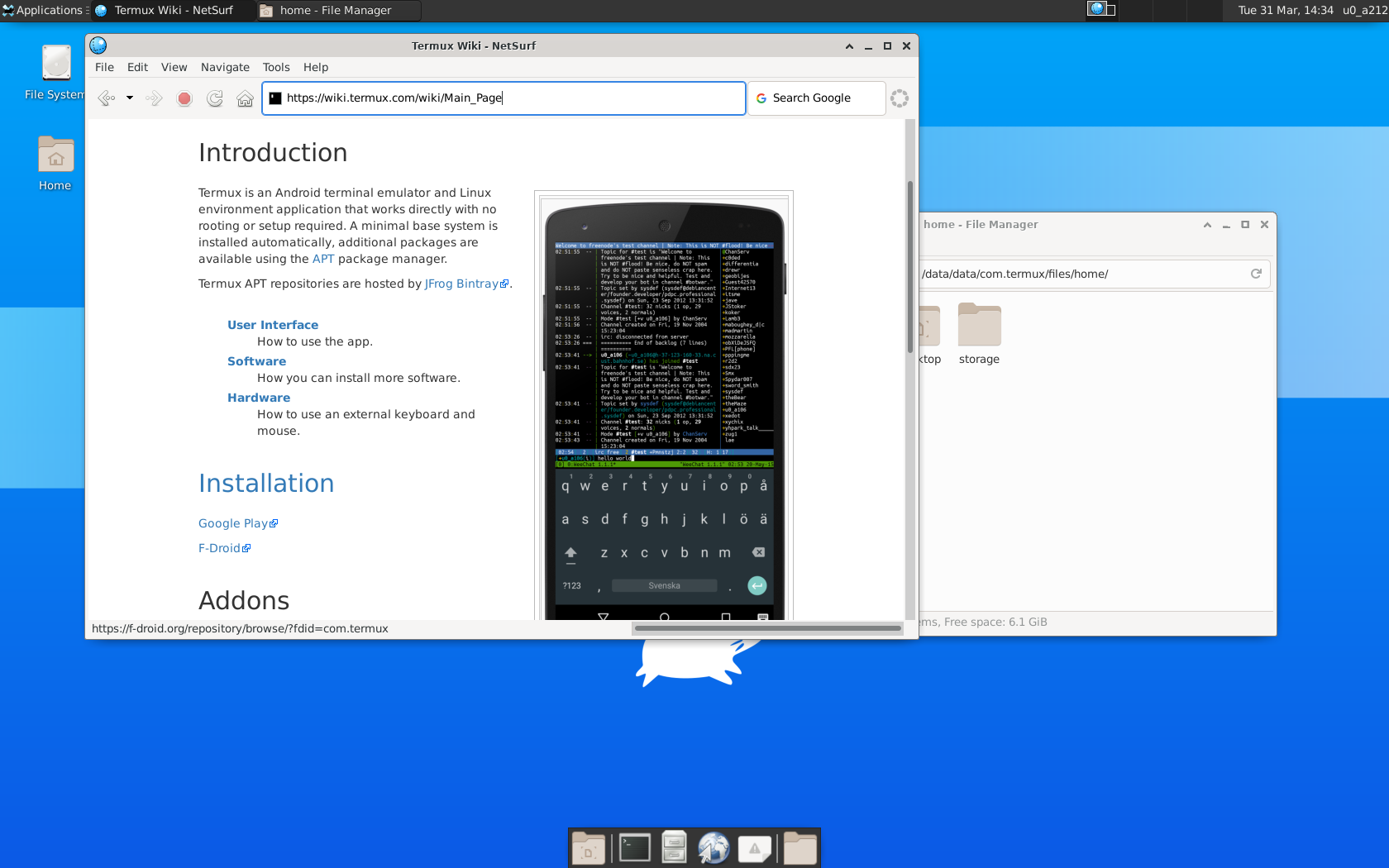 Termux Graphical Environment