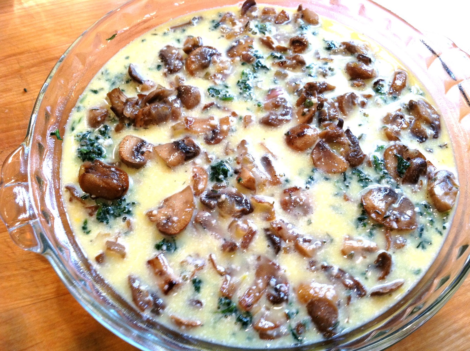 Everything Tasty from My Kitchen: Spinach and Mushroom Crustless Quiche