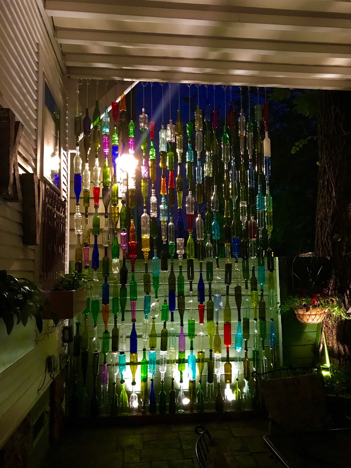 Garden art a brilliant wine bottle wall