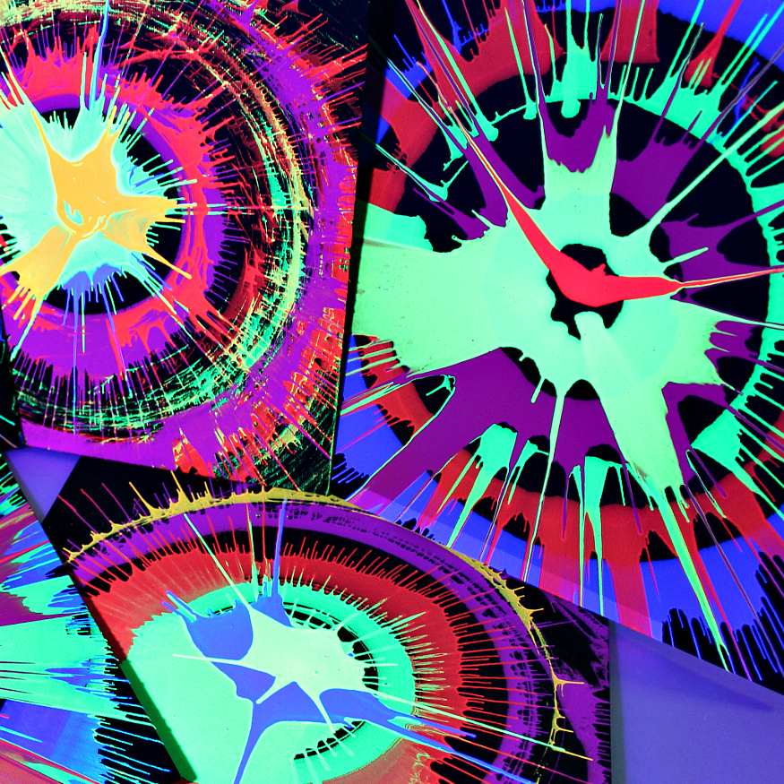 Mark Montano Black Light Neon Spin Art DIY