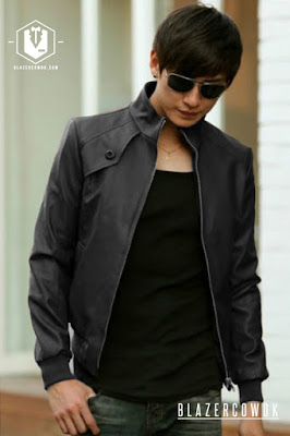 blazer cowok blazercowok.com jaket korean jas pria sk32 black a