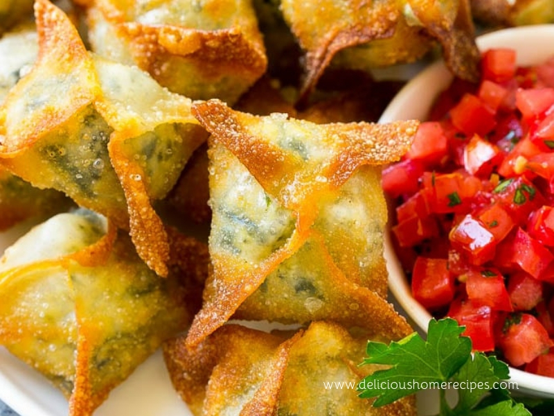 Spinach Artichoke Wontons Spinach Artichoke Wontons
