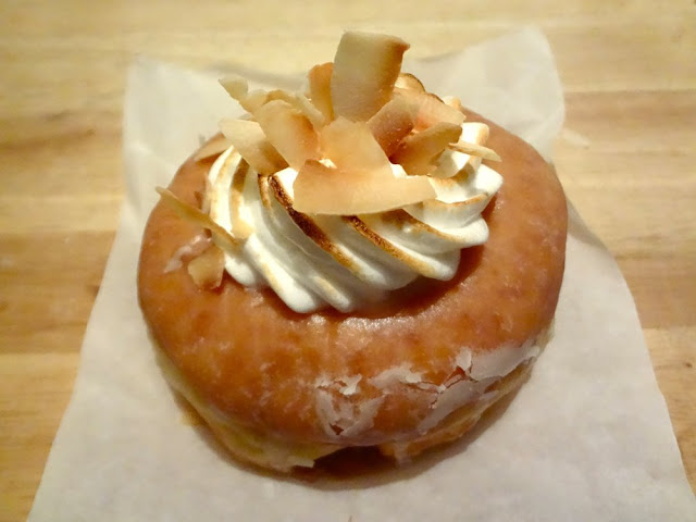 coconut cream doughnut