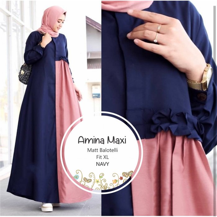 Amina Maxi Jual Baju Busana Muslim Dress Amina Maxi