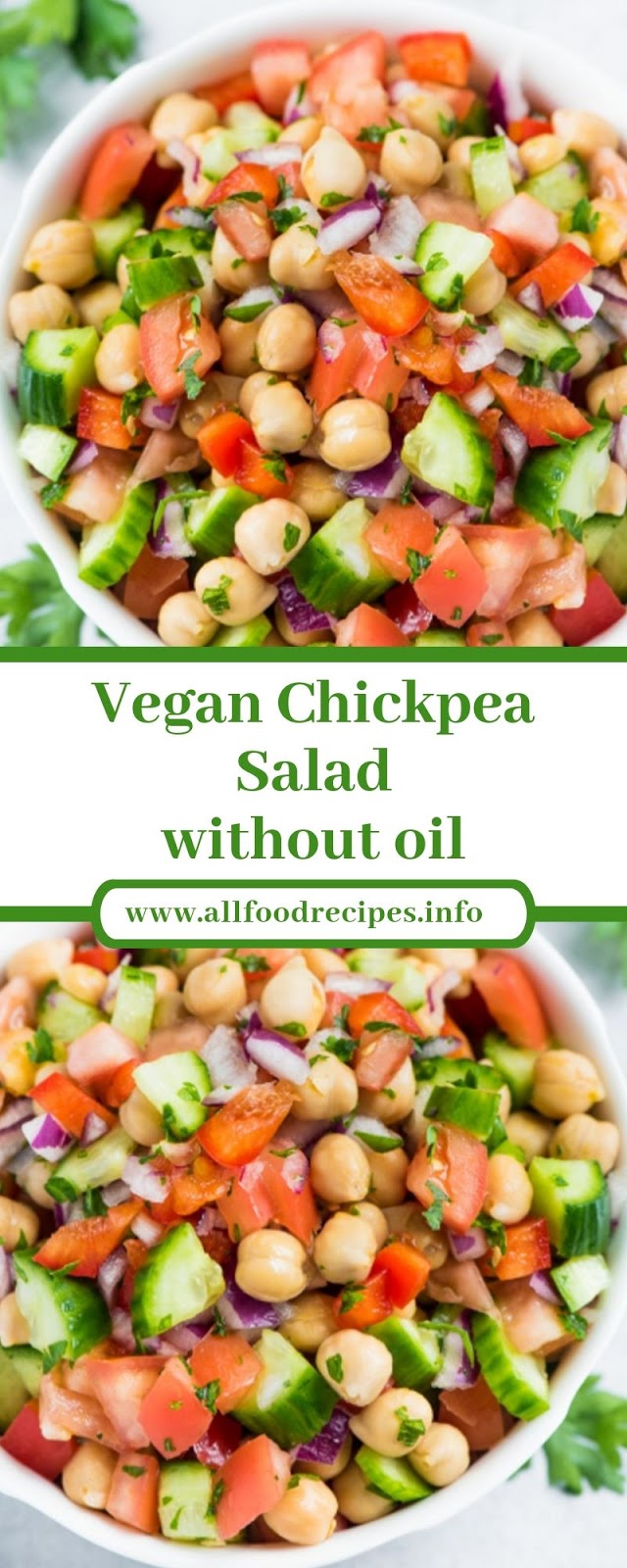 Vegan Chickpea Salad without oil