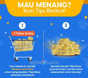 Cara menang menggunakan tiket emas shopee terbaru 2021