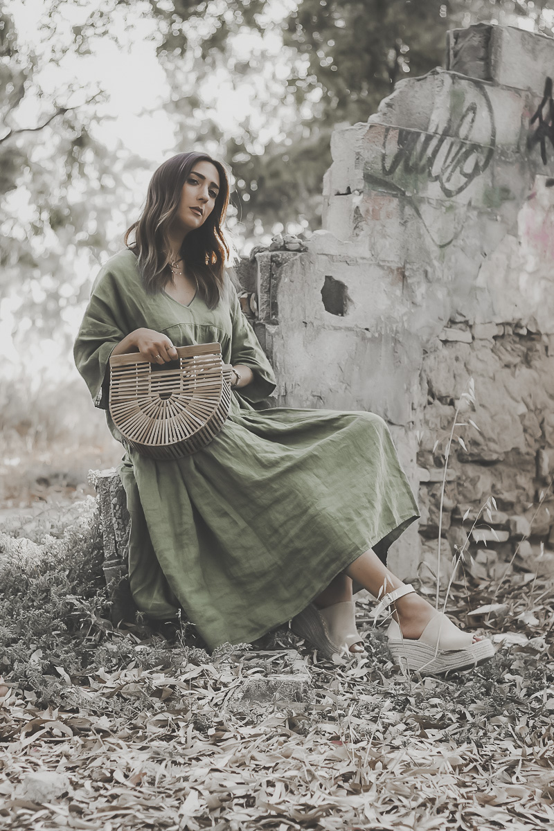 BOHO GREEN MAXI DRESS