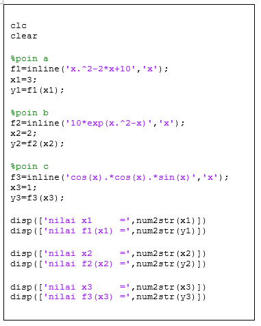 Contoh Program Function dan Inline pada Matlab - Browsinau