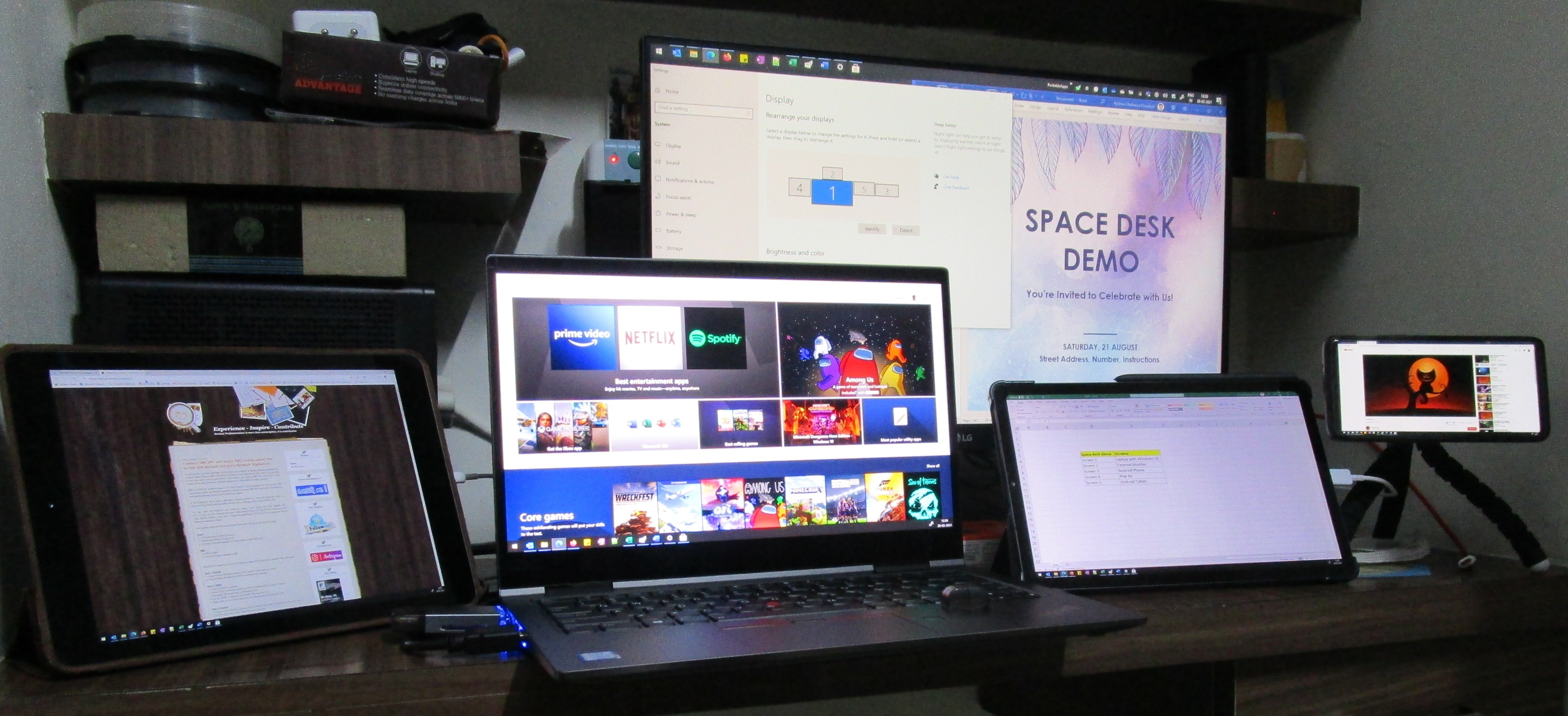 Spacedesk Extend your Windows PC display using Android or iOS Device
