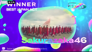 Sakurazaka46 the first Sakamichi to win MTV Europe