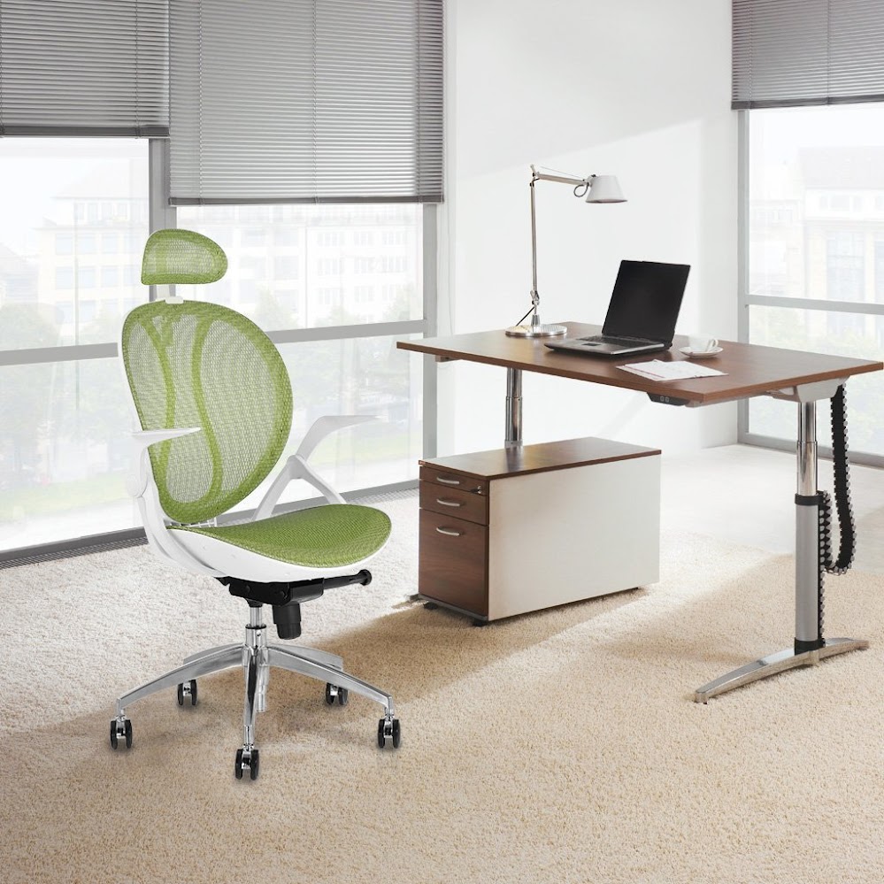 white-and-lime-coloured-ergonomic-chair