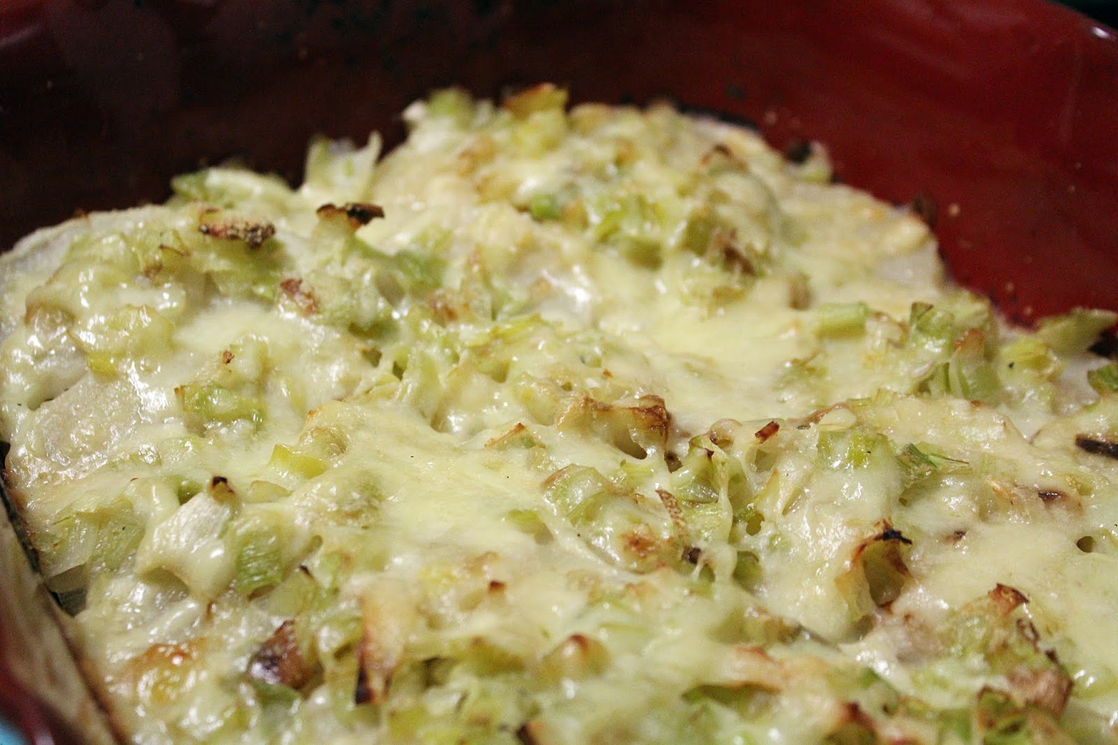A low carb swap for the ages! (Turnip, Potato and Leek Gratin with