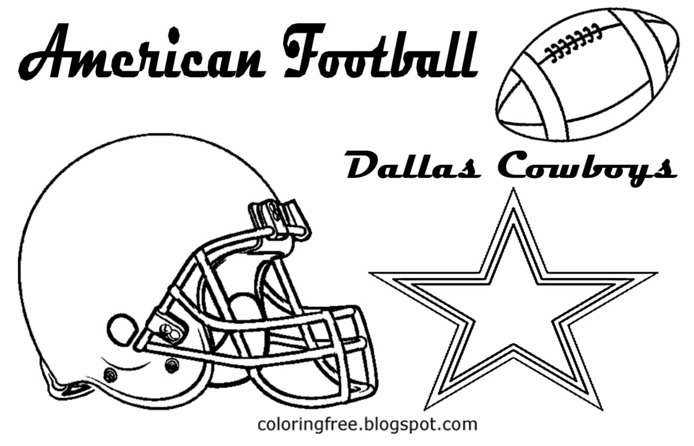 dallas cowboy coloring football pages free - photo #6