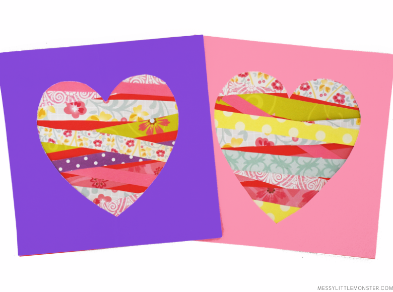 Valentine Heart Card - A fun heart craft for preschoolers - Messy Little  Monster